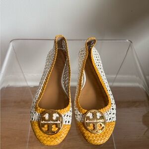Yellow Tory Burch Flats